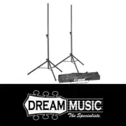 ADAM HALL SPS023SET SET OF 2 ADJUSTABLE ALUMINIUM SPEAKER STANDS WITH BAG