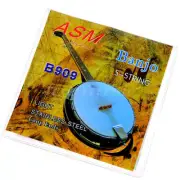 Set Light Stainless Steel Loop Ends 5 String Banjo Strings B909