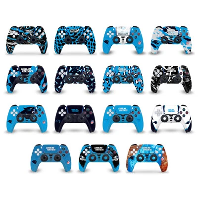OFFICIAL NFL CAROLINA PANTHERS VINYL SKIN FOR PS5 SONY DUALSENSE CONTROLLER