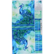 Patchwork Quilting Sewing Allure Peacock Bag 64x110cm Fabric Panel