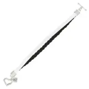 Wrapped In Love Heart Clasp Black White Size 7.5in Pack of 4