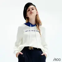 在飛比找momo購物網優惠-【iROO】連帽長袖T恤