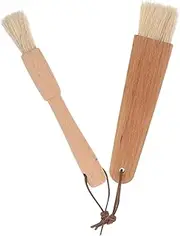 Totority Grilling Tool Set 2-Piece Wood Handle Oil Basting Brush for Outdoor Cooking Camping