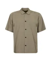 Sacai Short Sleeved Panelled Shirt 0,1,2,3,4 taupe
