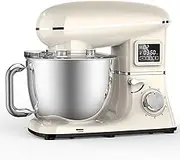 Stand Mixer for Baking, 1600W High Power Dough Mixer with 6.5Qt Stainless Steel Bowl, Electric Food Mixers Food Processor with Dough Hook, Wire Whip & Beater, Kitchen Mixers