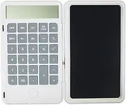 Maizoon Basic Office Calculator with 6 Inch/15.24cm LCD Writing Tablet Rechargeable Foldable Portable Wordpad Ideal for Business Learning Student Home White
