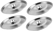 BRIGHTFUFU Metal Seasoning Pot Lid Oil Pot Lid Stainless Steel Jar Cover for Cooker Reusable Kitchen Supply High Steam Dome