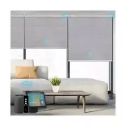 SmartWings Motorized Roller Shades, Auto Smart Window Blinds 100% Blackout wi...