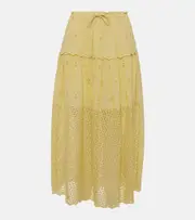 [Ulla Johnson] Ulla Johnson Lucia cotton voile maxi skirt AU 20 yellow