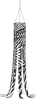 Halloween Garden Zebra-Like Print Windsock Lights Halloween Lighted Windsock for Patio Yard Pathway Party Decor