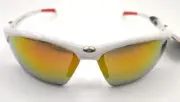 Foster Grant IRONMAN Yellow Mirrored White Sunglasses NEW PRINCIPLE Wht