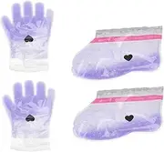 VICASKY 2-pair Hand Foot Paraffin Therapy Kit Nourishing Foot Wax Glove Foot Cover Home Salon Treatment