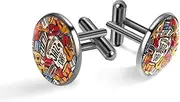 [Generic] Men's Cufflinks, Jazz Guitar Musical Instrument Cuff Links for Men, Classic Cufflinks Black for Suit Shirt Wedding Business Birthday Jewelry Gift