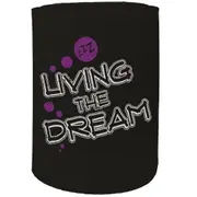 Alcohol Stubby Holder - Living The Dream - Funny Novelty Birthday Gift Joke Beer Can Bottle
