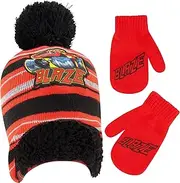 [Nickelodeon] Baby Blaze & The Monster Machine Toddler Boys Winter Hat and Mitten Set, Blaze, Age 2-4, Blaze, 2-4T