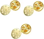 [TEHAUX] 200 pcs Golden Locking Gold Holder/Cm Uniform Findings Brooch Butterfly Sliver Insignia Badges Lapel Backings Finding Metal Tie Badge Service Replacement Bars
