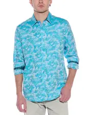 Robert Graham Poseidon Linen-Blend Shirt