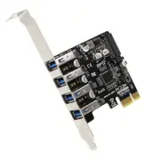 PCI-E X1 To 4 Ports USB3.0 Controller Expansion Card, 5Gbps USB3.0 hub