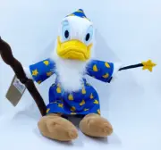 Merlin Wizard Donald Duck Mini Bean Bag Plush Toy Disney Store Classic 9" NWT
