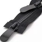 Plastic Zipper Double Opening Black Resin Zipper, for Down Jacket Coats Pocket Double Zipper Sliders, for Sewing