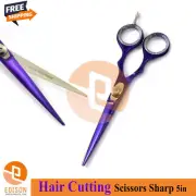 Professional Barber Purple Color Barber Hairdressing Trimming Scissors 5"