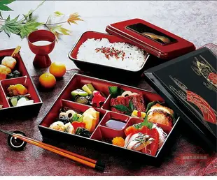 日式壽司餐盒料理木紋塑料商用套餐多格分格鰻魚盒ABS便當盒