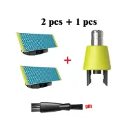 Blue Shaver Replacement Kit for Philips Oneblade QP2520 QP2530 QP6510 QP6520 QP6
