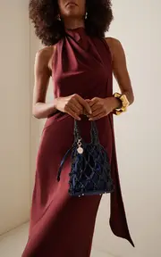 [Judith Leiber Couture] Crystal-Net Satin Mini Bag