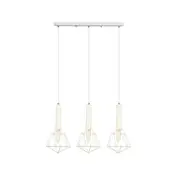 WHITEBAND White Iron Cage 3 Light Bar Pendant - WHITEBAND1X3