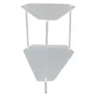 AU Acrylic End Table 2 Tier Corner Side Table Small Corner Table For Living Room