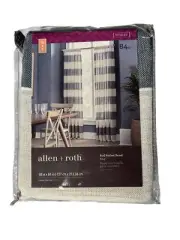 Allen + Roth Dudley 84-in Navy Light Filtering Single Curtain Panel 3491199