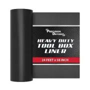 Professional Grade Tool Box Liner 18" x 24 ft Black | Tool Box Drawer Liner S...