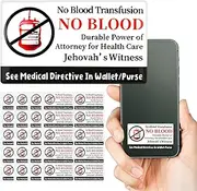 SMAODSGN 20 Pcs Jehovah's Witness No Blood Stickers JW No Blood Transfusion Stickers JW Meeting Accessories of Cell Phone Ministry Supplies Stickers Gifts for JW.org Pioneer Convention Kids Women Men