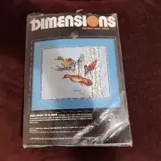 Vintage Dimensions Counted Cross Stitch Kit - Mallards in Flight - Opened
