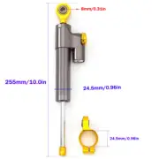 Gray&Gold CNC Steering Damper Motorcycle Stabilizer Linear Reversed Safe Control