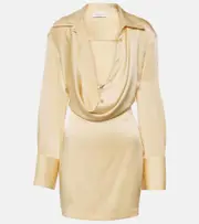 [Blumarine] Blumarine Draped satin minidress AU 6 beige