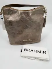 Brahmin Leather Sevi Vanilla Mayara NWT Bag Purse Satchel Tassels Gold Zipper