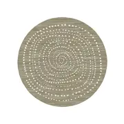 Daisy Dreamtime Round Linen Rug