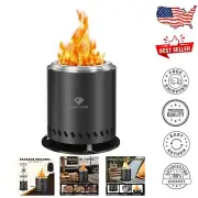 10.2" x 8.7" Portable Fire Pit with Stand - Smokeless, Stainless Steel Design