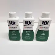Lot of 3 Rit Color Perfect Liquid Fibric Cloth Dye Astro Turf Green NEW! DIY
