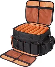 Homfu DJ High Capacity Band Equipment Bag-DJ Gig Gear Bag with Detachable Padded Bottom,DJ Cable File Storage Organizer Bag for USB,DJ Equipment,Musicians Accessories,Travels,Sound Equipment,