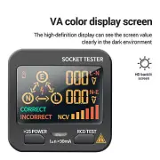 AC11 Socket Tester Digital Display Voltage Test Checker Detector US/EU/UK/AU