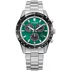 Citizen Collection BL5614-59W Eco-Drive Green Chronograph Men Watch New