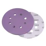 5Pcs 5-Inch Purple Sanding Discs 1000 Grit 8 Hole Hook and Loop Sand Paper