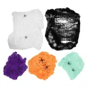 5 Sets Halloween Spider Lights Webs Party Decorations Indoor Ghost