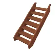Ezistep Merbau Timber External DIY Stair Kit 7Steps Wooden Deck