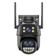 Guudgo 4K HD WiFi IP Camera 8MP Three Lens 5X Zoom Outdoor Security Camera Night Vision Motion Detection 2-way Audio IP6