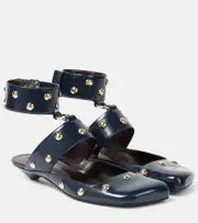 [Chloe] Chloé Jade studded leather sandals AU 9 blue