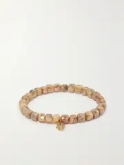 [Sydney Evan] Sydney Evan - Small Hamsa 14-karat Gold, Quartz And Diamond Bracelet - Peach - One size One size Orange