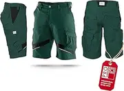 KÜBLER ACTIVIQ Work Shorts, Green, Size 40, Men's Blended Work Shorts, Lightweight Work Shorts by KÜBLER Workwear